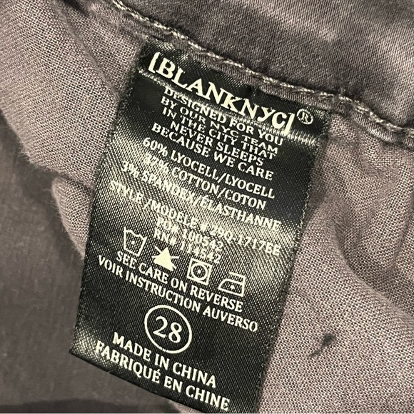 Blank NYC Washed Black Skinny Cargo Twill Moto Military Style Pants - Picture 6 of 7